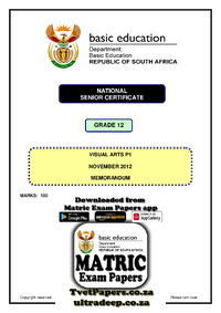NSC 2012 Visual Arts P1 Nov 2012 Memo Eng.pdf